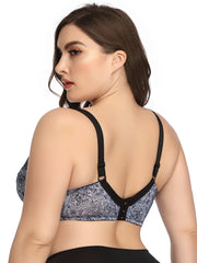  Lace Floral Print Thin Bra Women's Seamless Bralette