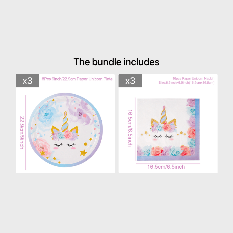 Magical Unicorn Plates for Parties & Gatherings