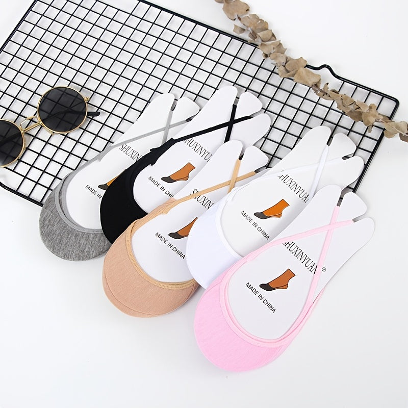 5 Pairs Soft Lightweight Non Slip Invisible Socks Women's Stockings