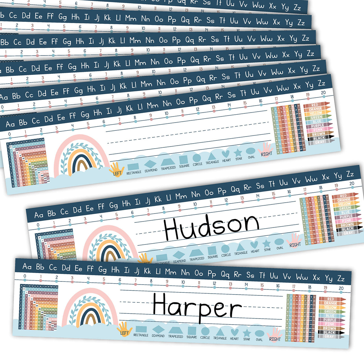 Boho Name Plates - Personalize Classroom Desks