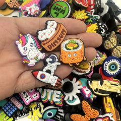 Cartoon Shoe Charms Clogs Shoes Accessories Women Kid's Party