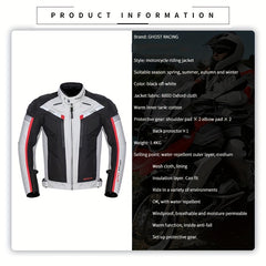 Motorcycle Jacket Motocross Armor Windproof Riding Gear