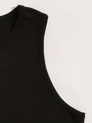 Mushroom Print Crop Tank Top Sexy Summer Sleeveless Casual Top