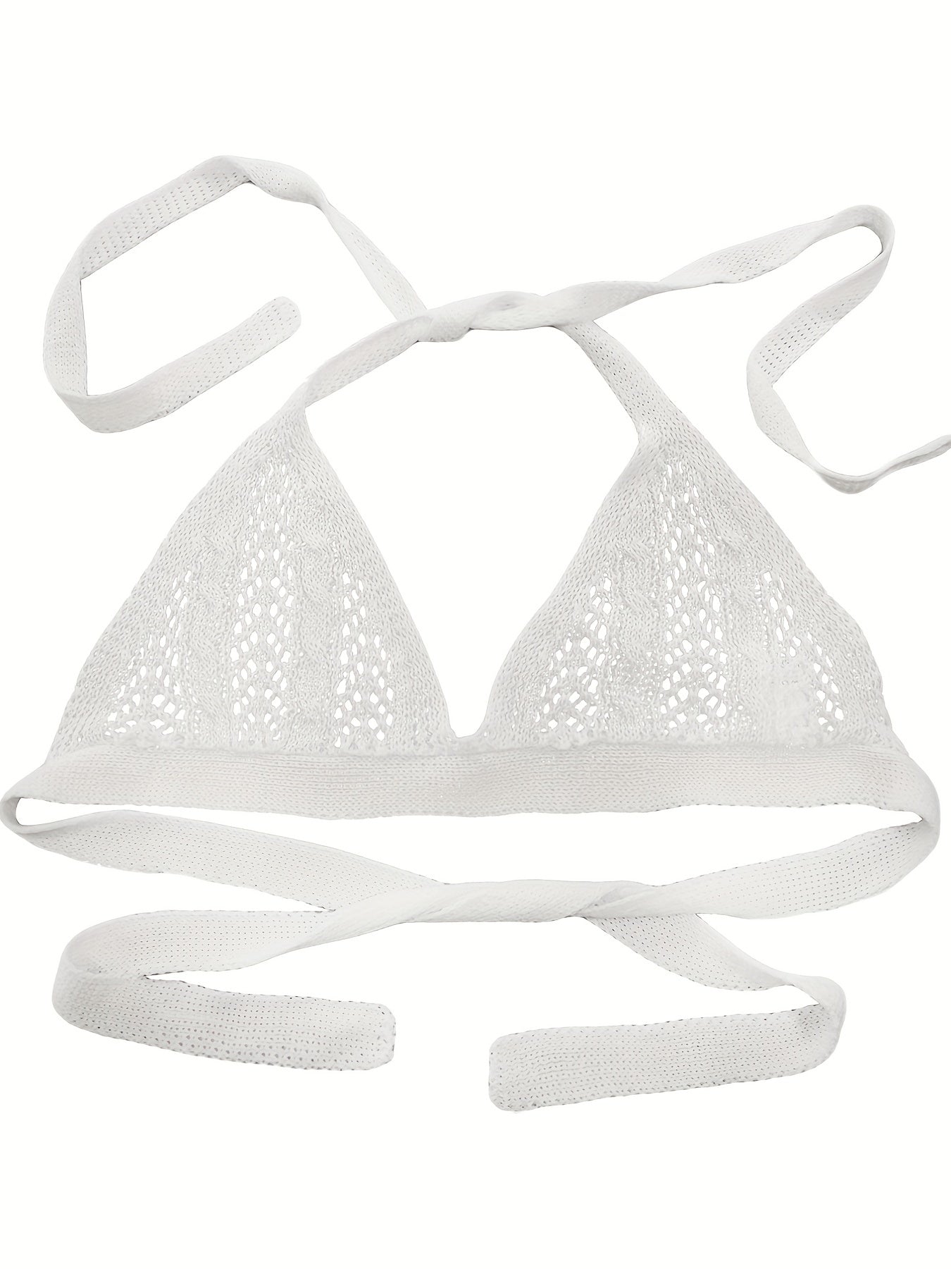  Sexy Sweater Set Halter Neck Bra & Pants Two Piece Set