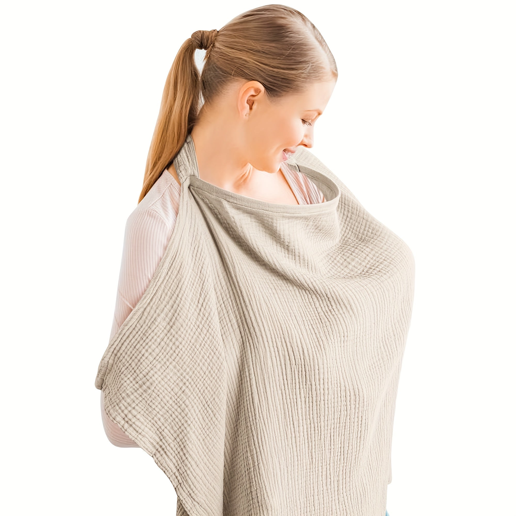 Breathable 100% Cotton Nursing Cover with Rigid Hoop
