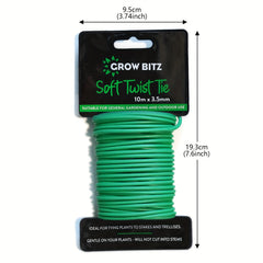 Soft Twist Tie 32 8ft Green TPR Reusable Garden Ties Support Plant Vines
