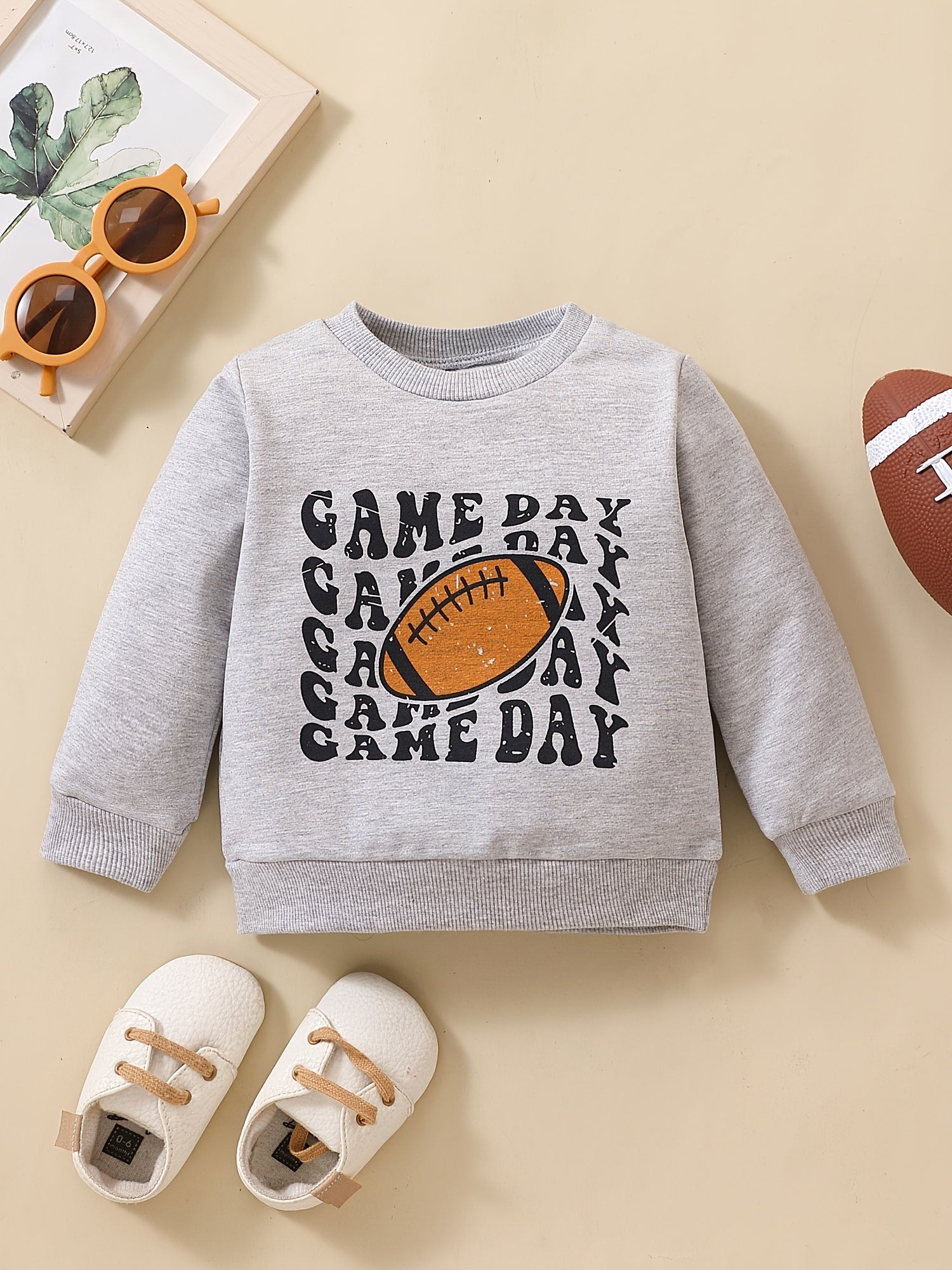 Baby Boy's Graphic Long Sleeve Crew Neck Sweatshirt
