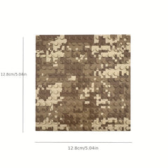 Military Camouflage Base Plate Building Block Toy for Kids