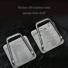 2pcs Sponge Holder Stainless Steel Drain Rack Kitchen Accessories