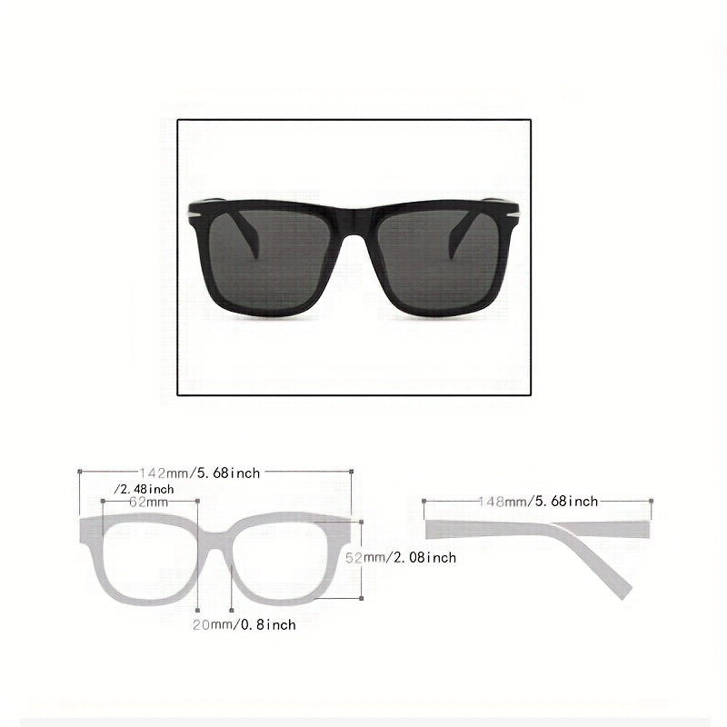 Men's Square Sunglasses UV Protection Party Glasses