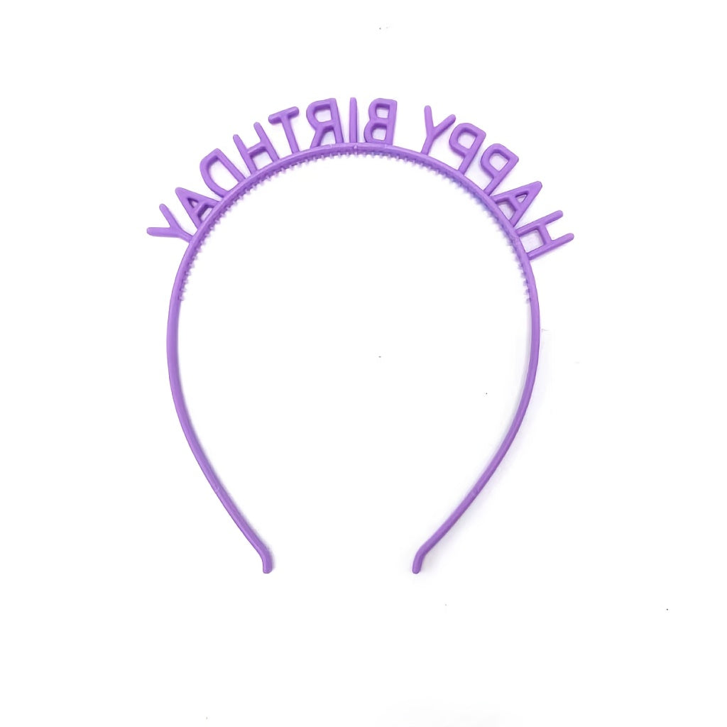 Sweet Letter Decor Birthday Headband for Women Girls Kids