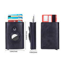 Carbon Fiber Airtag Wallet Men's Business ID Credit Card Holder