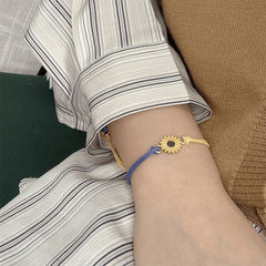 Sunflower Rope Bracelets for Women - Friendship Braided Bracelet