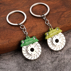 Father's Brake Car Ring Pendant Chain Key Disc Waist Keychains