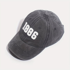 1886 Washed Men's Baseball Cap Sun Hat