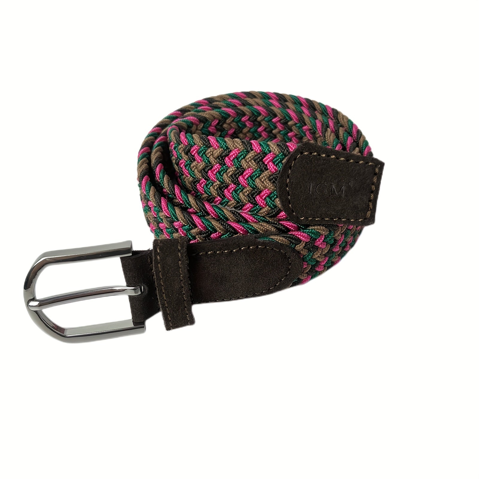 Elastic Braided Belt Pin Buckle Stretch Belt Canvas Waistband Girls