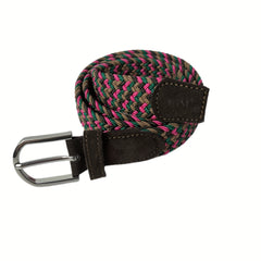 Elastic Braided Belt Pin Buckle Stretch Belt Canvas Waistband Girls