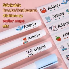 Custom Transparent Name Sticker Cartoon Waterproof Labels