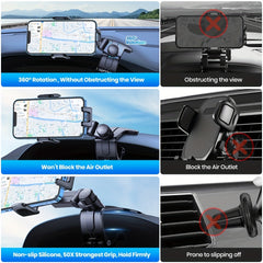 Dashboard Car Phone Holder Stable Mount Anti-slip Clip All Smartphone