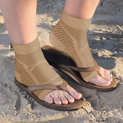 Unisex Ankle Support Socks Open Toe Heel Protection