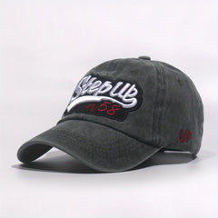 Men's Embroidered Baseball Cap Washed Cotton Hat
