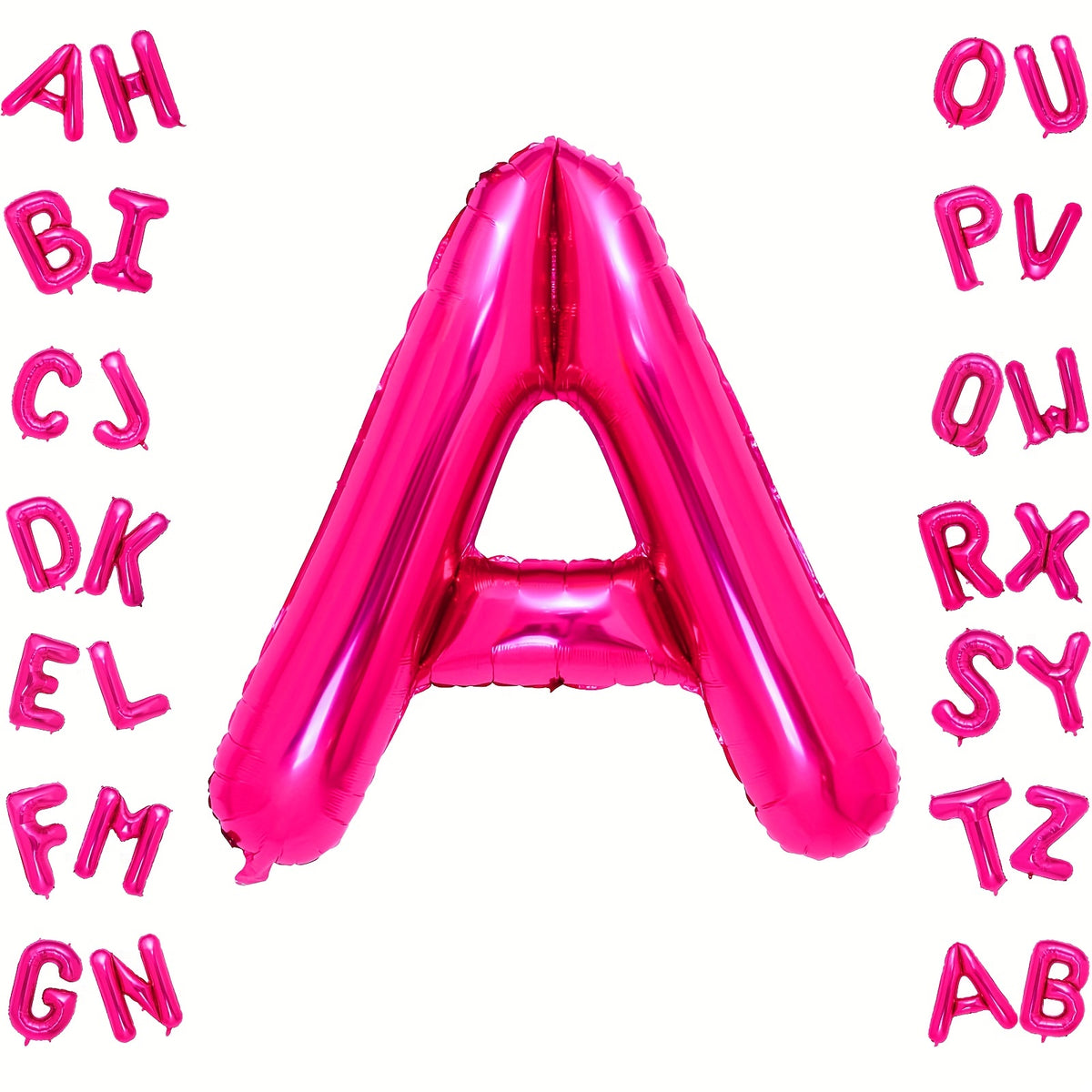 101 6 Cm Large Pink Letter A Balloons Foil Mylar Big Balloons for Party