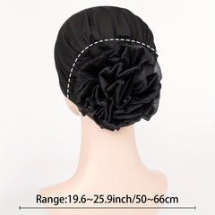 Satin Turban Cap Elastic Ramadan Head Scarf Chemo Hats For Women