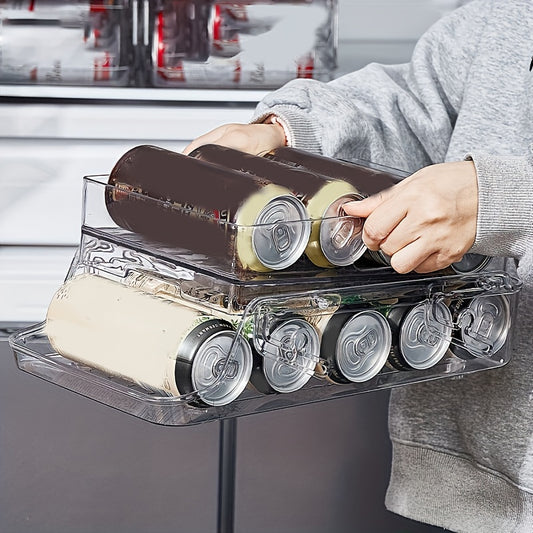 Foldable 2-Layer Refrigerator Can Holder