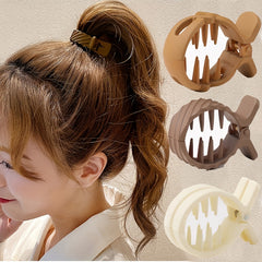 Matte Hair Claw Ponytail Holder Solid Shark Claw Hair Accessories