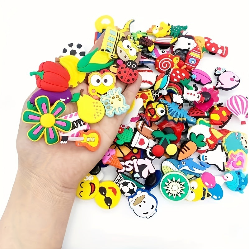 Shoe Decoration Accessories Set PVC Soft Rubber DIY Shoelace Buckle  Sole Buckle