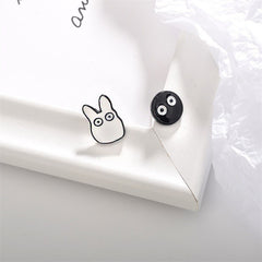 Cartoon Asymmetrical Stud Earrings