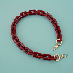 Acrylic Chain Long Handbag Strap With Buckle - Replacement for Purse