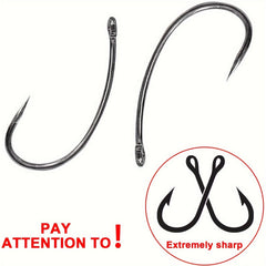 3pcs Stainless Steel Fishing Hooks Carp Rigs with Braided Line