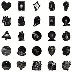 50pcs Dark Mystery Gothic Graffiti Stickers Vintage Vinyl Decals