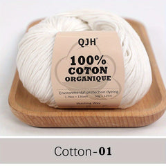 Organic Cotton Yarn Skeins Soft Crocheting Knitting Craft Project 50g roll 125m