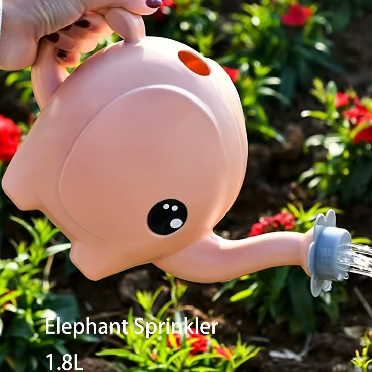 Elephant Watering Can Indoor Outdoor Plastic Pink Toy Shower Head