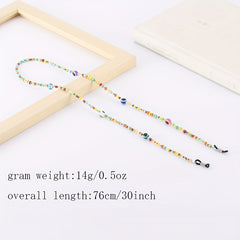 Colorful Eyeball Beaded Glasses Chain Anti-lost Decorative Chain