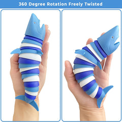 Stretch Shark Stress Reliever Fidget Slug Toy for Adults & Kids
