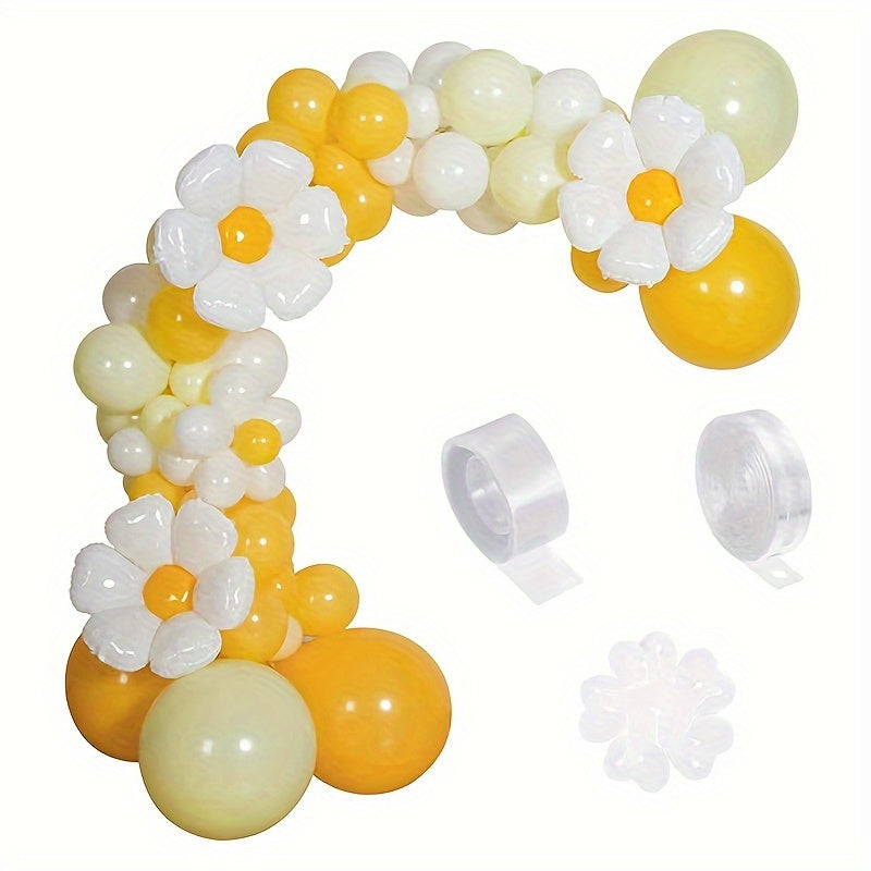 137pcs Daisy Balloon Garland Arch Kit Celebration Decor