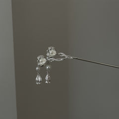Chinese Style Faux Pearl Hair Stick Flower Hair Accessory