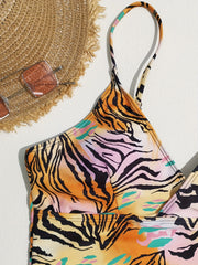  Sexy One Piece Swimsuit Women's Plus Random Print