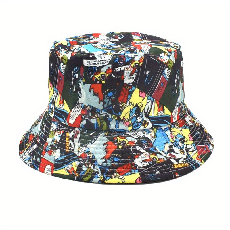 Cartoon Pattern Reversible Bucket Hat for Men and Women