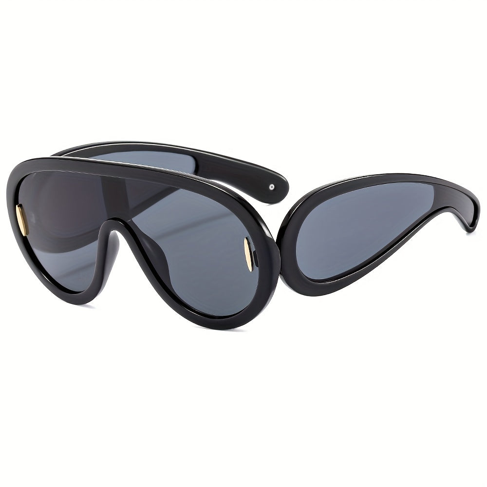 Y2K One piece Sunglasses UV400 Sun Shades For Cycling Summer Beach Party