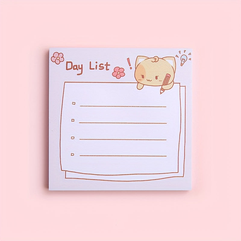 Cat Style Sticky Notes for Students - 80 Pieces