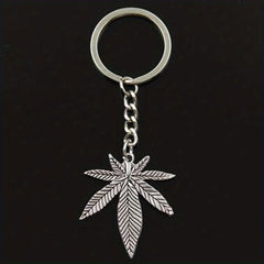 Maple Leaves Keychain Plant Key Chains Purse Bags Keyrings Key Holder Women