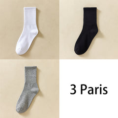 3 Pairs Women's Casual Mid Tube Socks