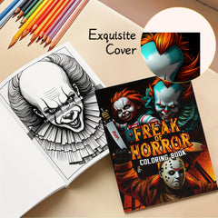 Horror Coloring Book 24 Pages Adult Drawing Boo
