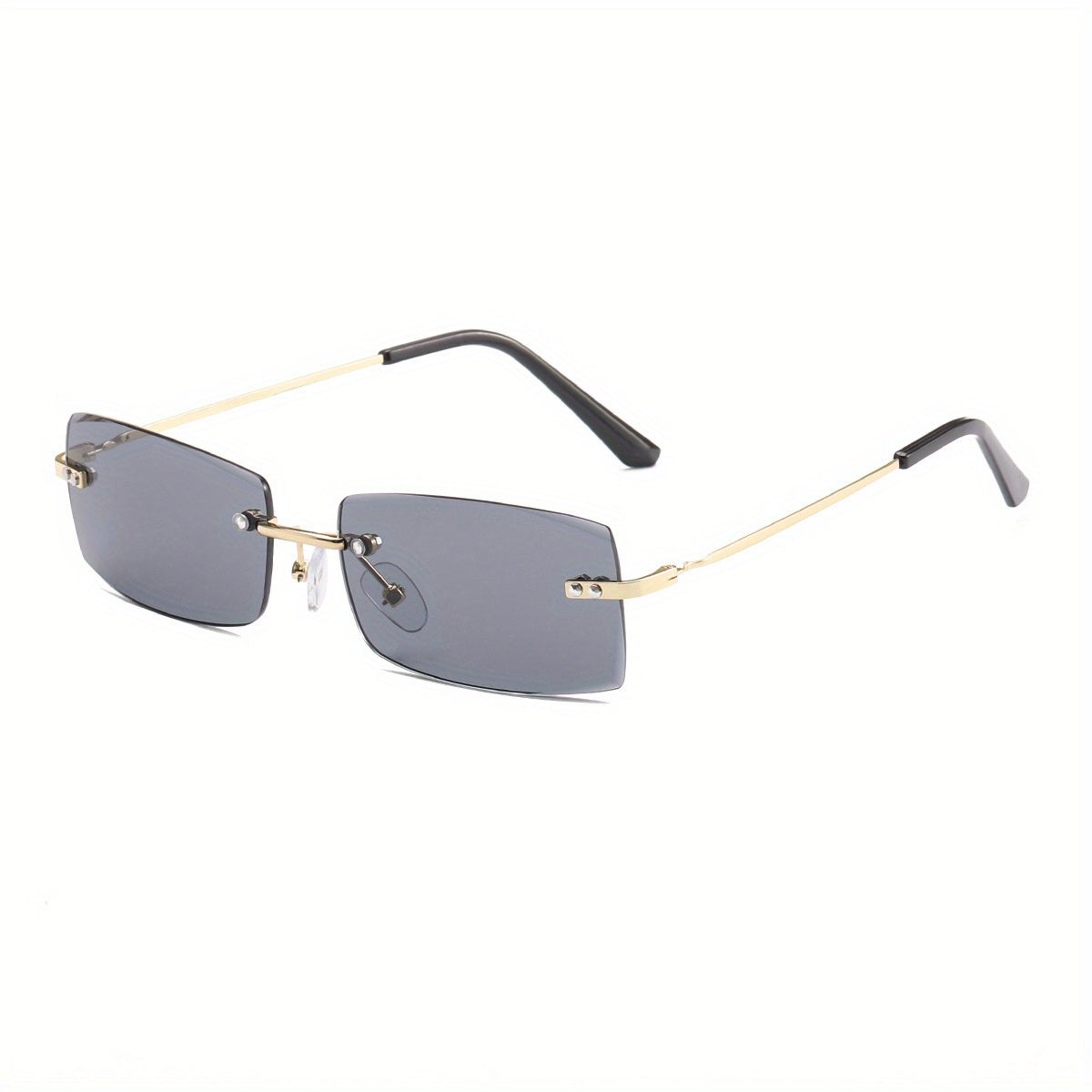 Rimless Sunglasses Casual Lightweight Metal Glasses UV400