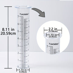 Rain Gauge Replacement Tube Plastic 17 Capacity