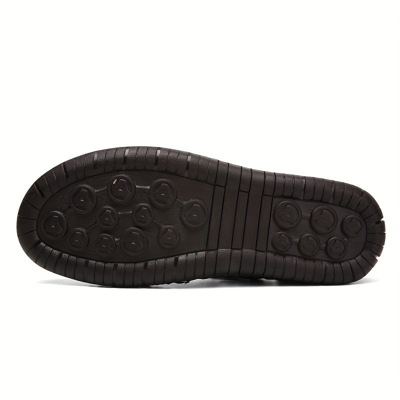 Men's Plus Size Leather Hiking Sandals Non Slip Beach Water Shoes